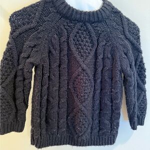 Boys Zara Cable Knit Sweater - Navy
